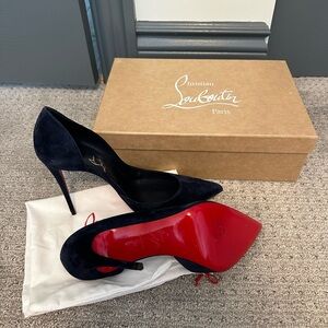 Christian Louboutin - Iriza heel - navy blue suede - size 40